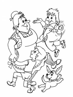 Бармалей раскраска для детей