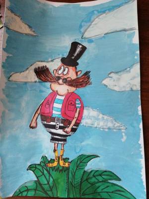 Бармалей рисунок детский