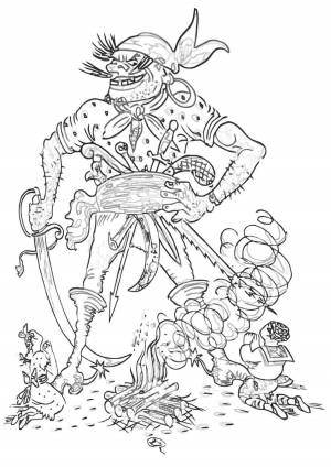 Раскраска бармалей сказки