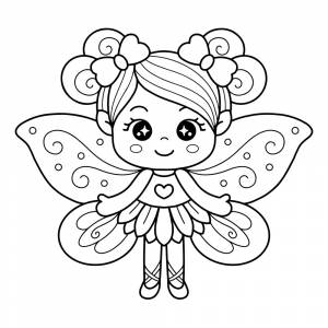 Раскраска Милая фея