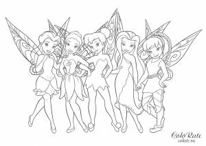 Раскраска Мультфильм Феи