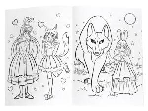 Раскраска  «Друзья аниме» 34341