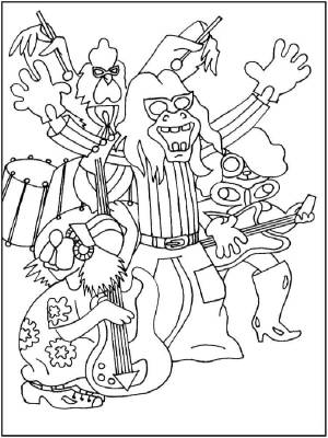 Раскраска Бременские музыканты 15