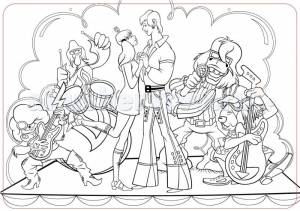 Раскраска ЯиГрушка Коврик для творчества маленький Бременские музыканты 48х33