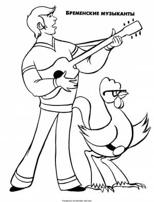 Раскраски бременские музыканты