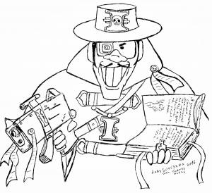 Раскраски Сыщик бременские музыканты