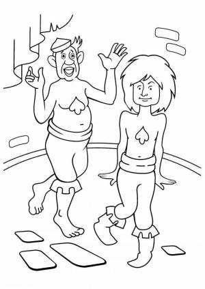 Раскраски Бременские музыканты разбойники