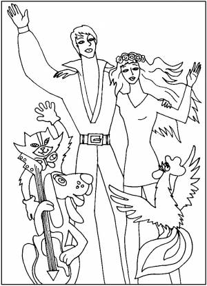 Раскраска Трубадур