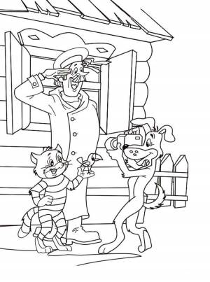 Раскраски Простоквашино