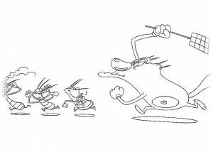 Раскраски Огги и тараканы