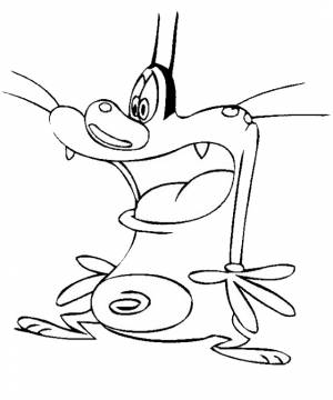 Раскраска Огги и проклятые тараканы