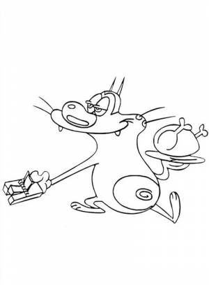 Раскраски Огги и тараканы