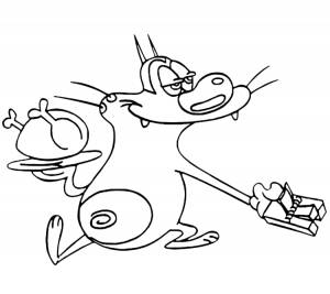 Раскраска огги и тараканы