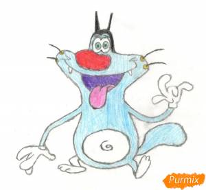 Как нарисовать и раскрасить кота Огги поэтапно 2 урока