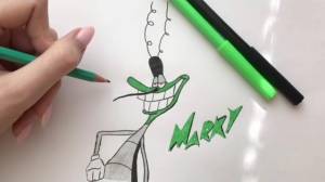 Как нарисовать Марки из Огги и Кукарачи