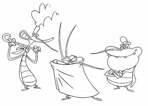 Раскраски Огги и Тараканы