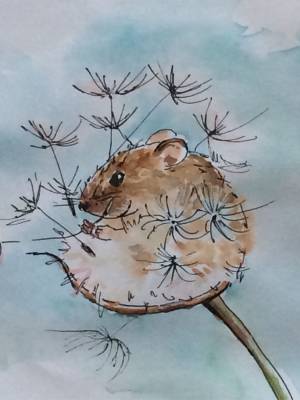 Мышонок пик рисунок карандашом