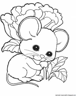 Мышонок раскраска