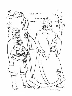 Картинка Садко раскраска  для девочек