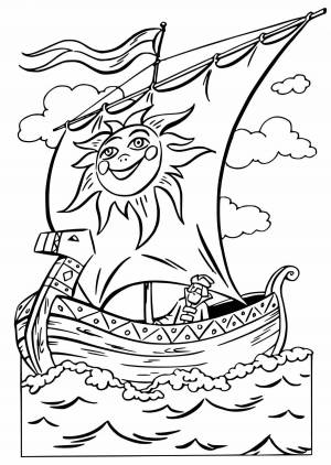Раскраски Садко и морской царь