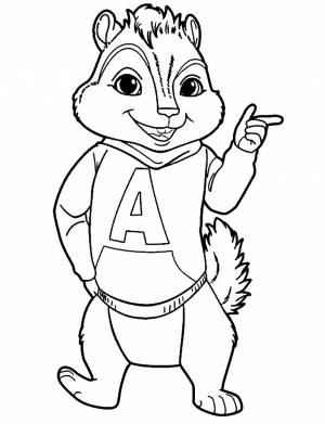 Раскраска Элвин