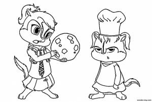 Раскраски Элвин и бурундуки из мультика