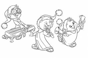 раскраски на тему элвин и бурундуки