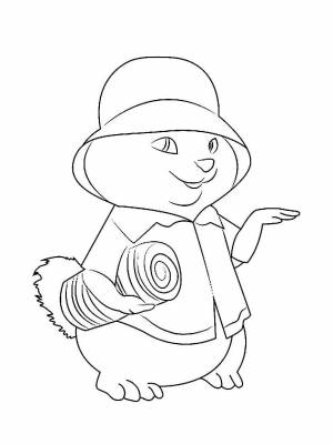 Раскраска Элвин и Бурундуки  листе  для детей