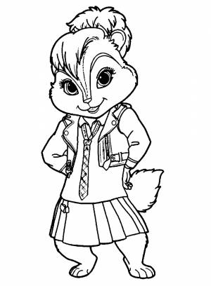 Раскраска бурундушка Британи