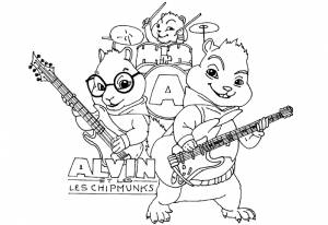 Раскраски Элвин и бурундуки