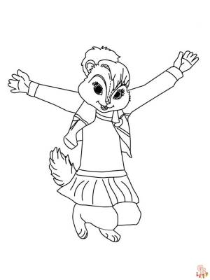 Эти страницы для раскрашивания Элвин и бурундуки для детей