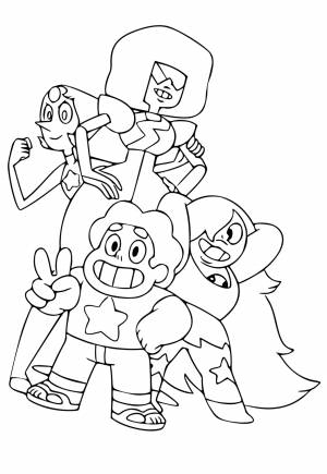 Раскраска Вселенная Стивена Друзья