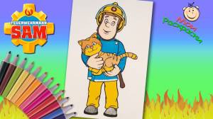 Пожарный Сэм Раскраска Для Детей