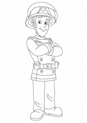 Раскраски Пожарный сэм для детей