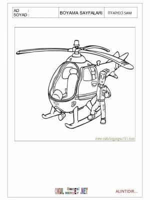 Пожарный Сэм раскраска для детей