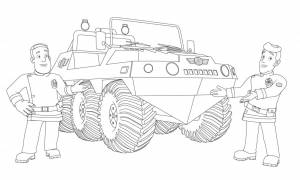 Пожарный Сэм раскраска для детей