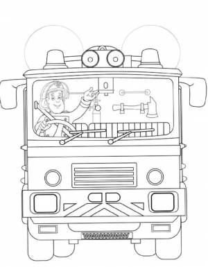 Раскраски Пожарный Сэм