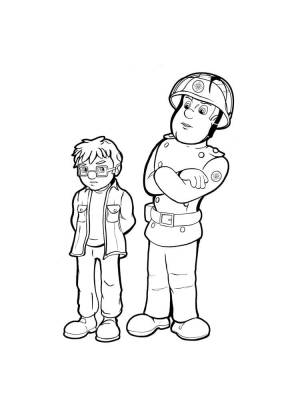 Раскраски Пожарный Сэм