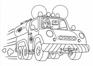 Раскраски Пожарный Сэм