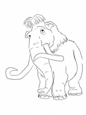 Раскраски Раскраска Мамонт мэнни ледниковый период ледниковый период