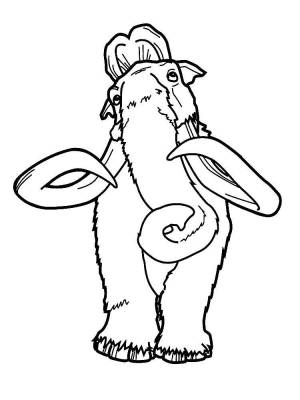 Раскраски Раскраска Мамонт мэнни ледниковый период