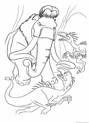 Раскраски динозавры ледниковый период