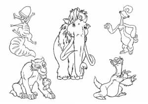 Раскраски ледниковый период