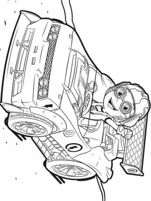 Раскраска Расти механик  в формате