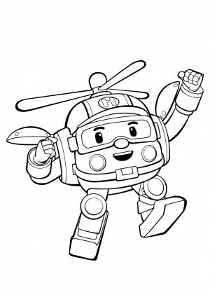 Скачать раскраски Поли Робокар