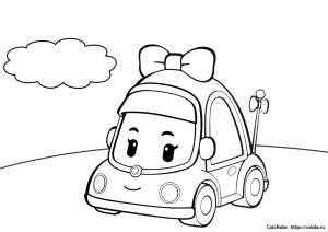 Раскраска Машинка Мини