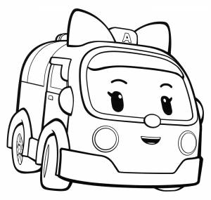 Раскраска Эмбер едет лечить