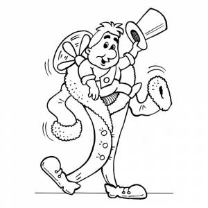 Раскраска Карлсон оделся в привидение