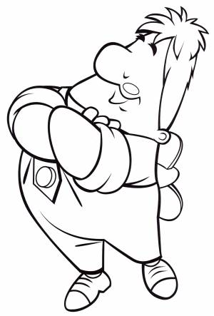 Раскраска Карлсон позирует