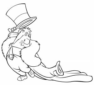 Раскраска Карлсон в шубе из мультика Малыш и Карлсон